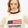 Maglione a collo alto in maglieria stile americano