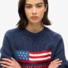 Maglione a girocollo in maglieria Americana Maglione a girocollo in maglieria Americana