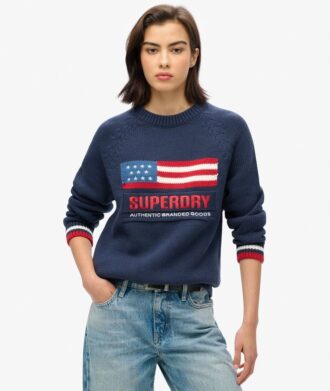 Maglione a girocollo in maglieria Americana