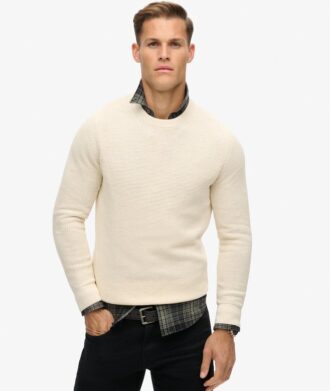 Maglione a girocollo in maglieria testurizzata