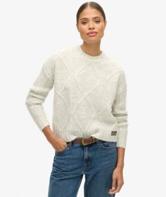 Maglione a trecce spesse