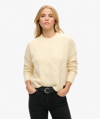 Maglione a trecce spesse