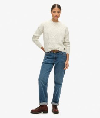 Maglione a trecce spesse