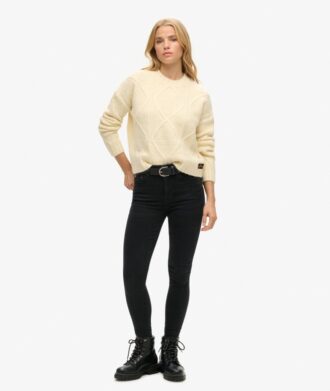 Maglione a trecce spesse