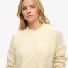 Maglione a trecce spesse