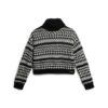 Maglione corto a collo alto in maglieria Maglione corto a collo alto in maglieria