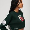 Maglione corto a girocollo stile college