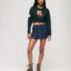 Maglione corto a girocollo stile college