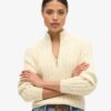 Maglione da rugby lavorato a maglia con mezza zip Maglione da rugby lavorato a maglia con mezza zip