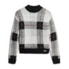 Maglione di maglieria con motivo squadrato