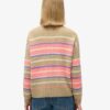 Maglione girocollo a righe multicolori