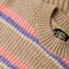 Maglione girocollo a righe multicolori