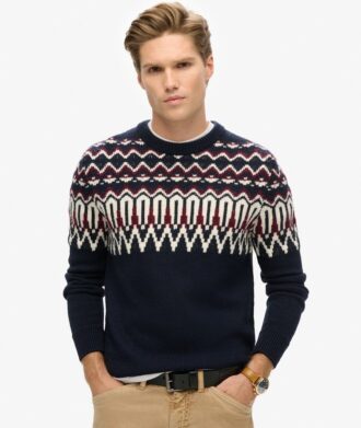 Maglione girocollo con motivo Fairisle