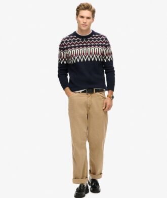 Maglione girocollo con motivo Fairisle