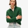 Maglione Henley da rugby lavorato a maglia