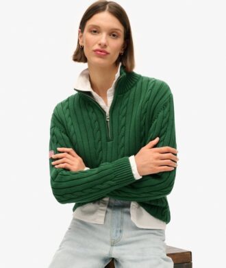 Maglione Henley da rugby lavorato a maglia