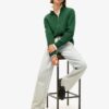 Maglione Henley da rugby lavorato a maglia