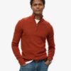 Maglione in lana merino con mezza zip Maglione in lana merino con mezza zip