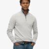 Maglione in lana merino con mezza zip