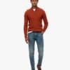 Maglione in lana merino con mezza zip Maglione in lana merino con mezza zip