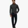 Maglione in lana merino con mezza zip Maglione in lana merino con mezza zip
