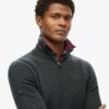 Maglione in lana merino con mezza zip Maglione in lana merino con mezza zip