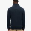 Maglione in maglieria classica di cotone con mezza zip