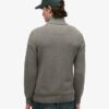 Maglione in maglieria classica di cotone con mezza zip Maglione in maglieria classica di cotone con mezza zip