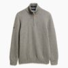 Maglione in maglieria classica di cotone con mezza zip Maglione in maglieria classica di cotone con mezza zip