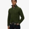 Maglione Jacob in maglieria con lavorazione a trecce e mezza zip Maglione Jacob in maglieria con lavorazione a trecce e mezza zip