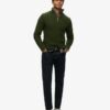 Maglione Jacob in maglieria con lavorazione a trecce e mezza zip Maglione Jacob in maglieria con lavorazione a trecce e mezza zip