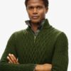 Maglione Jacob in maglieria con lavorazione a trecce e mezza zip Maglione Jacob in maglieria con lavorazione a trecce e mezza zip