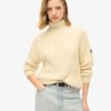 Maglione morbido a collo alto con trecce Maglione morbido a collo alto con trecce