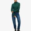 Maglione morbido a collo alto con trecce