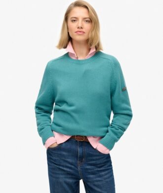 Maglione morbido a girocollo in maglieria