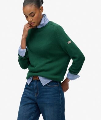 Maglione morbido a girocollo in maglieria