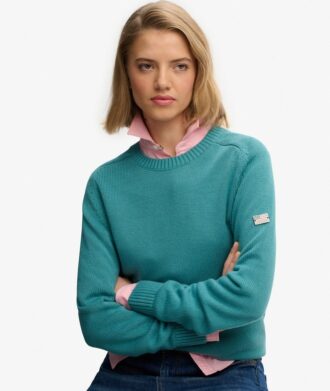 Maglione morbido a girocollo in maglieria