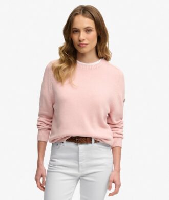 Maglione morbido a girocollo in maglieria
