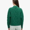 Maglione polo con lavorazione a trecce Aran