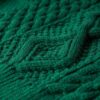 Maglione polo con lavorazione a trecce Aran