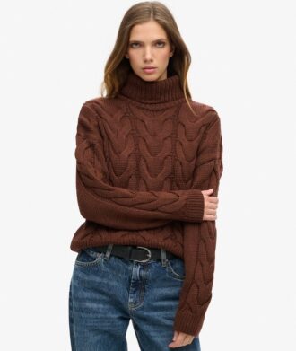 Maglione polo in maglieria a catenella
