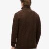 Maglione Vintage Jacob a trecce con mezza zip