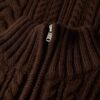 Maglione Vintage Jacob a trecce con mezza zip