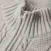 Maglione Vintage Jacob a trecce con mezza zip