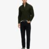 Maglione Vintage Jacob con lavorazione a trecce e mezza zip Maglione Vintage Jacob con lavorazione a trecce e mezza zip
