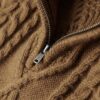 Maglione Vintage Jacob con lavorazione a trecce e mezza zip Maglione Vintage Jacob con lavorazione a trecce e mezza zip