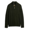 Maglione Vintage Jacob con lavorazione a trecce e mezza zip Maglione Vintage Jacob con lavorazione a trecce e mezza zip