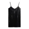 Miniabito con spalline e paillettes