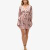 Miniabito in jacquard con maniche svasate Miniabito in jacquard con maniche svasate
