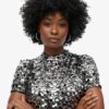 Miniabito T-shirt con paillettes